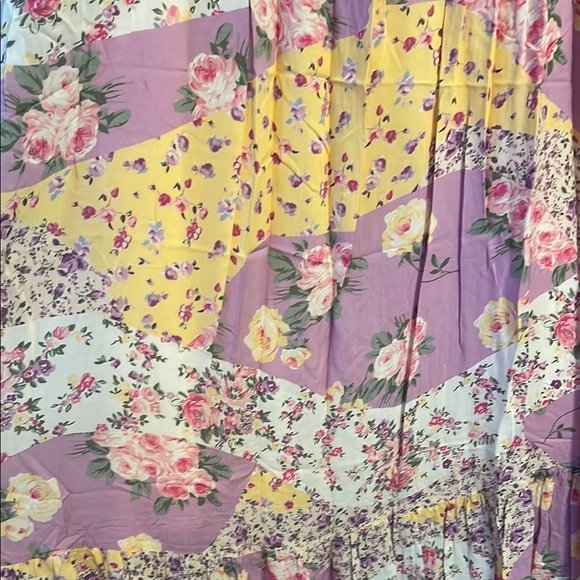 Betsey Johnson Pink and Yellow Bishop Sleeve Sundress - Picture 4 of 8